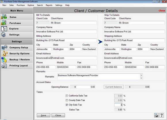 Purchase Order Form