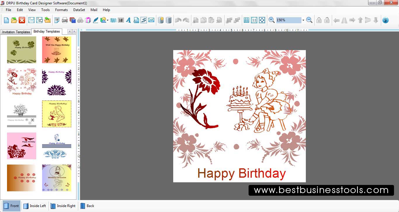 Birthday Cards Designing Tool screenshot