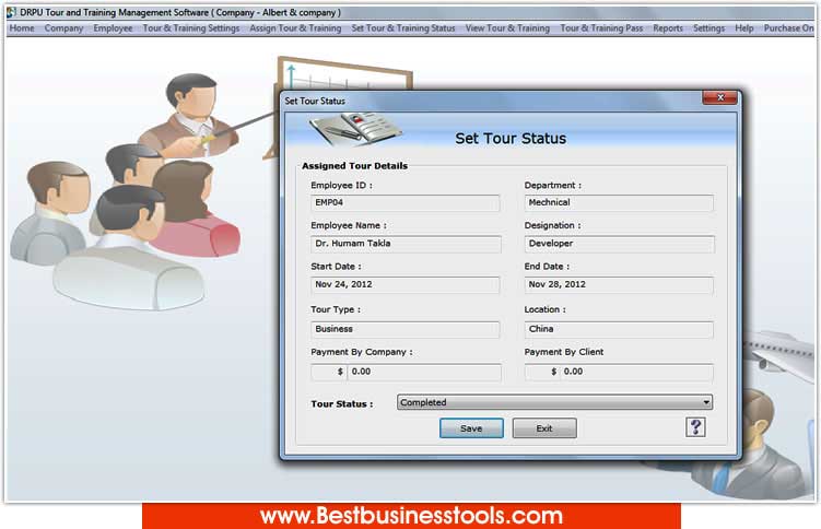 Employee Training Scheduling Software screenshot