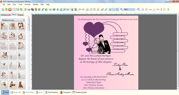 Wedding card designer software invitation card maker program700