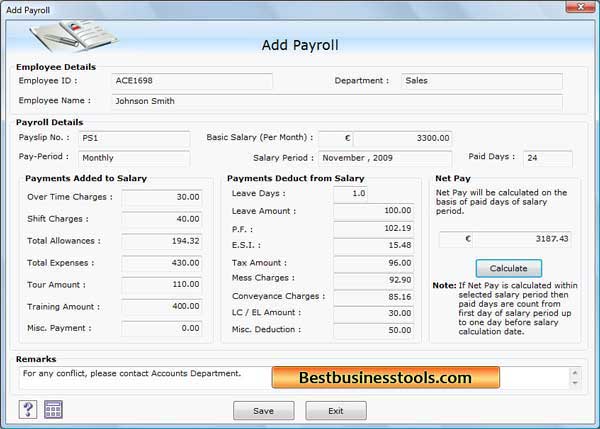 Employee Payroll screenshot