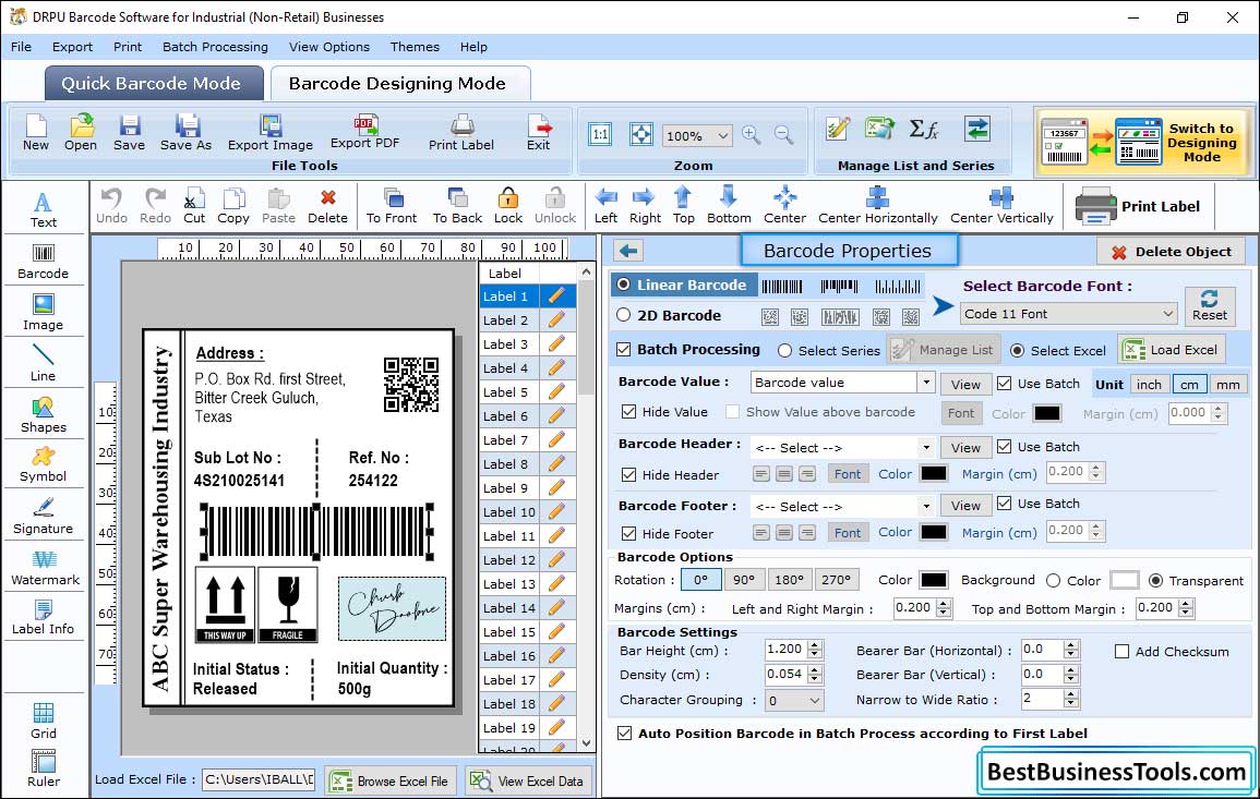 Barcode Properties