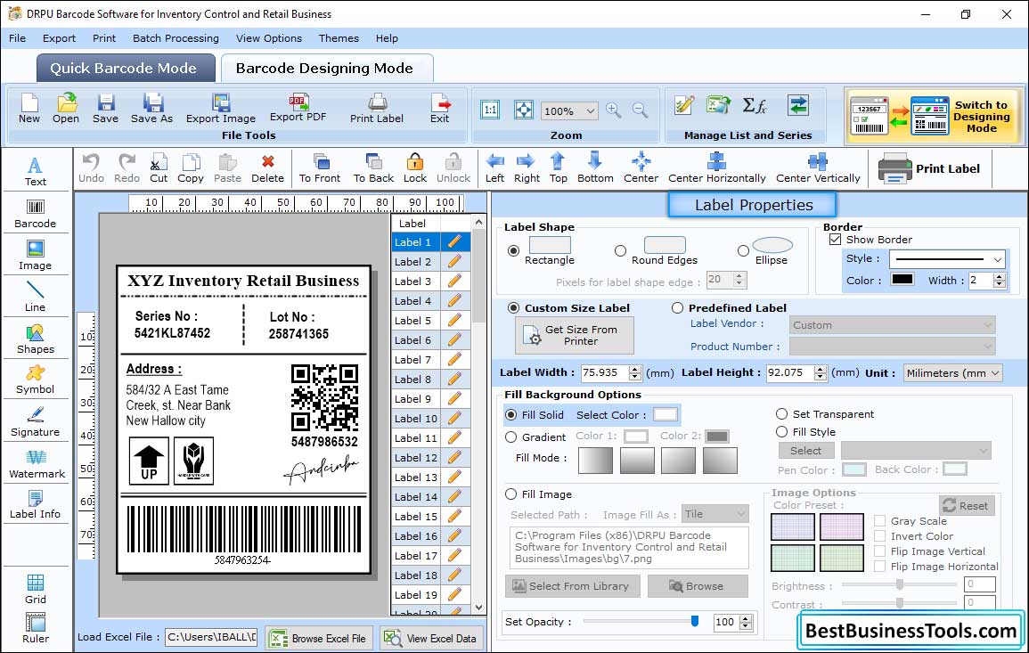 Label Properties