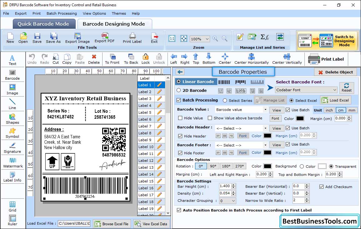 Barcode Properties