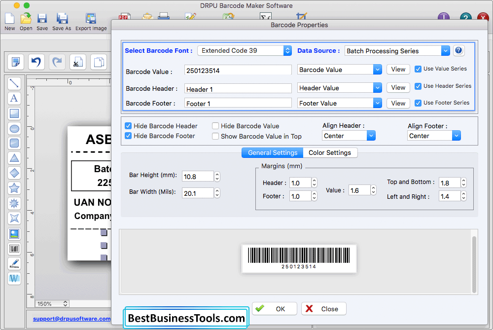 Barcode Properties