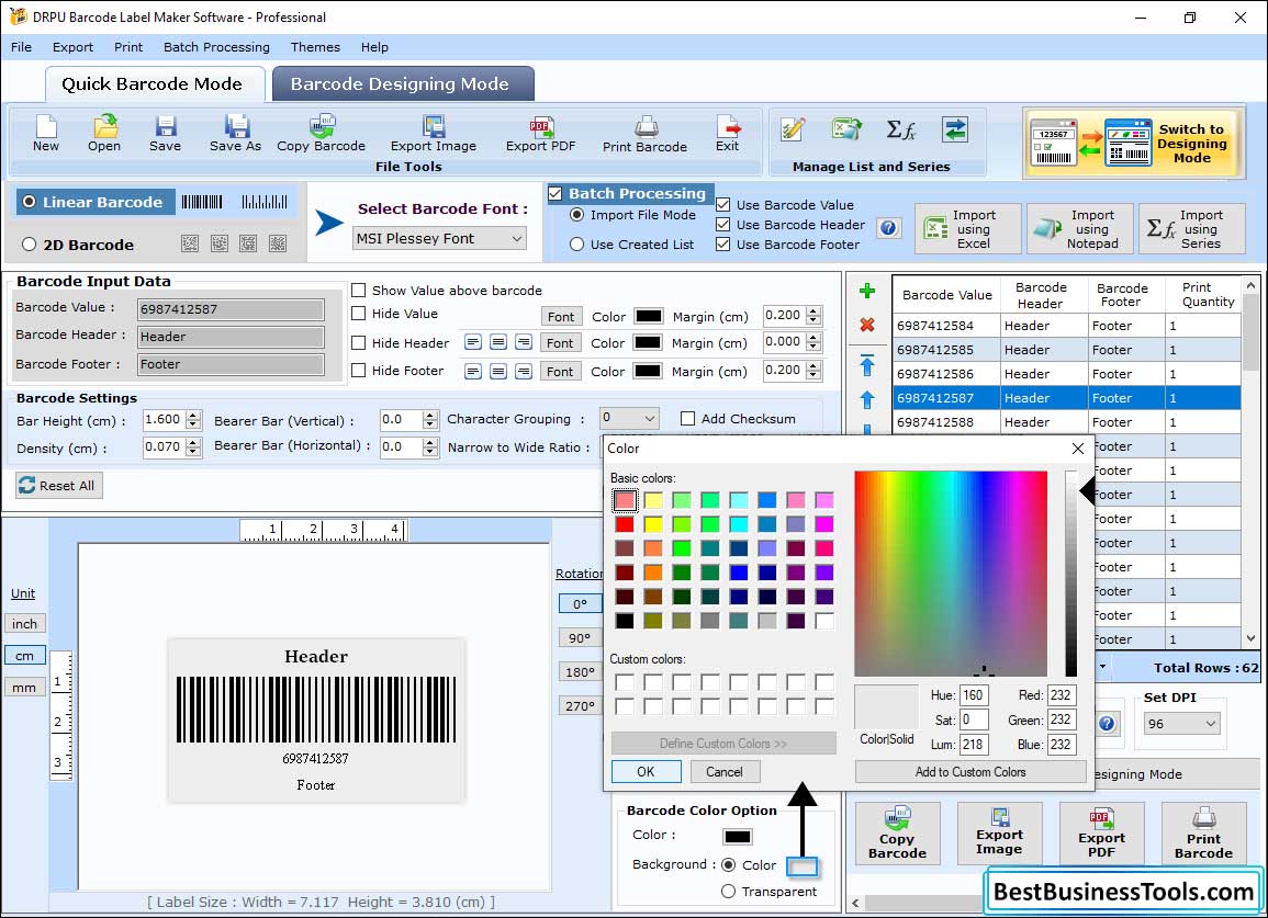 Color Settings