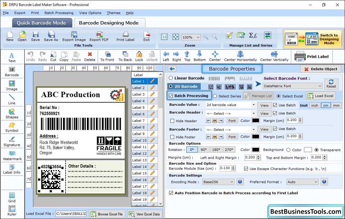 Barcode Properties